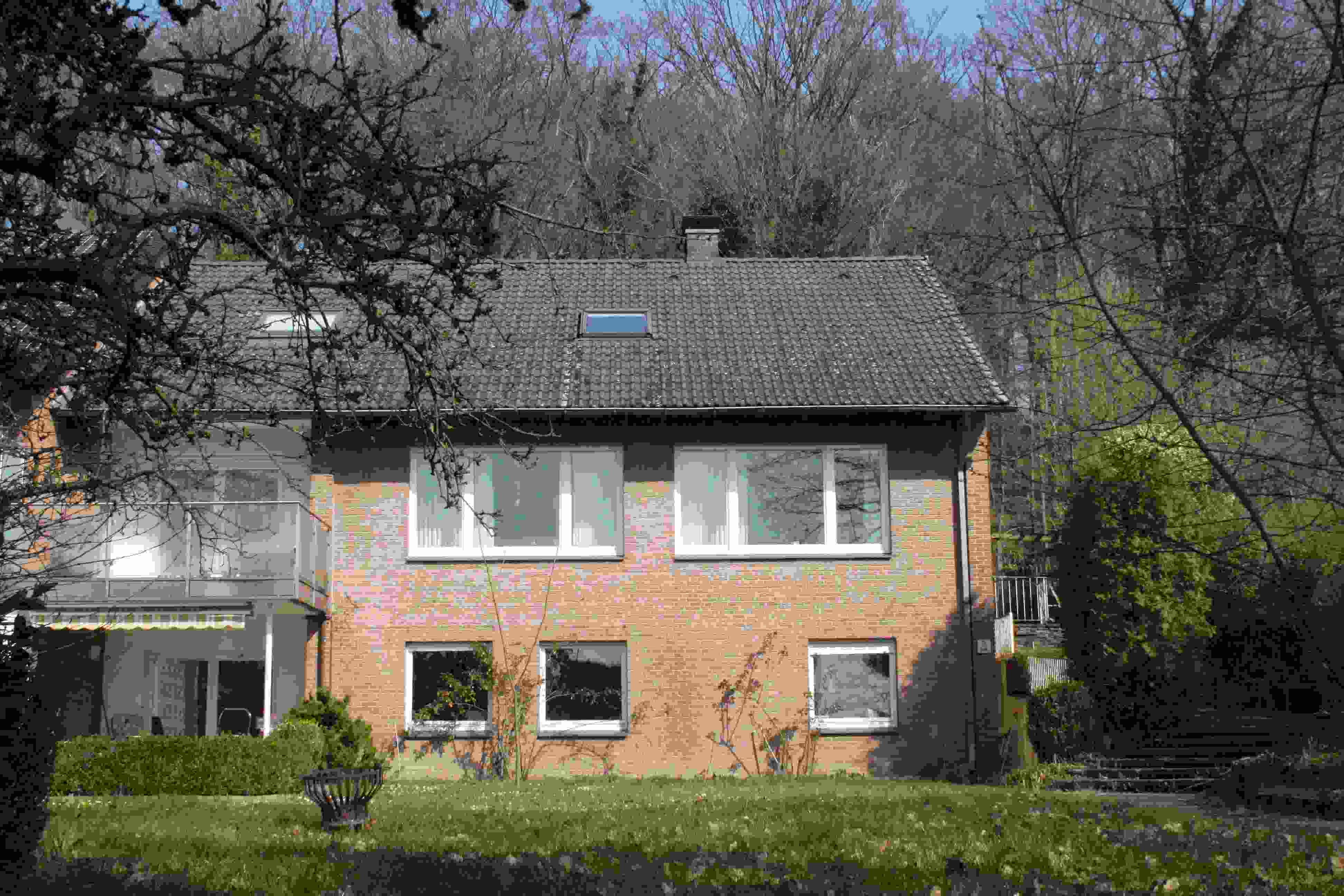 Das Ferienhaus am Teutoburger Wald vom Garten aus
